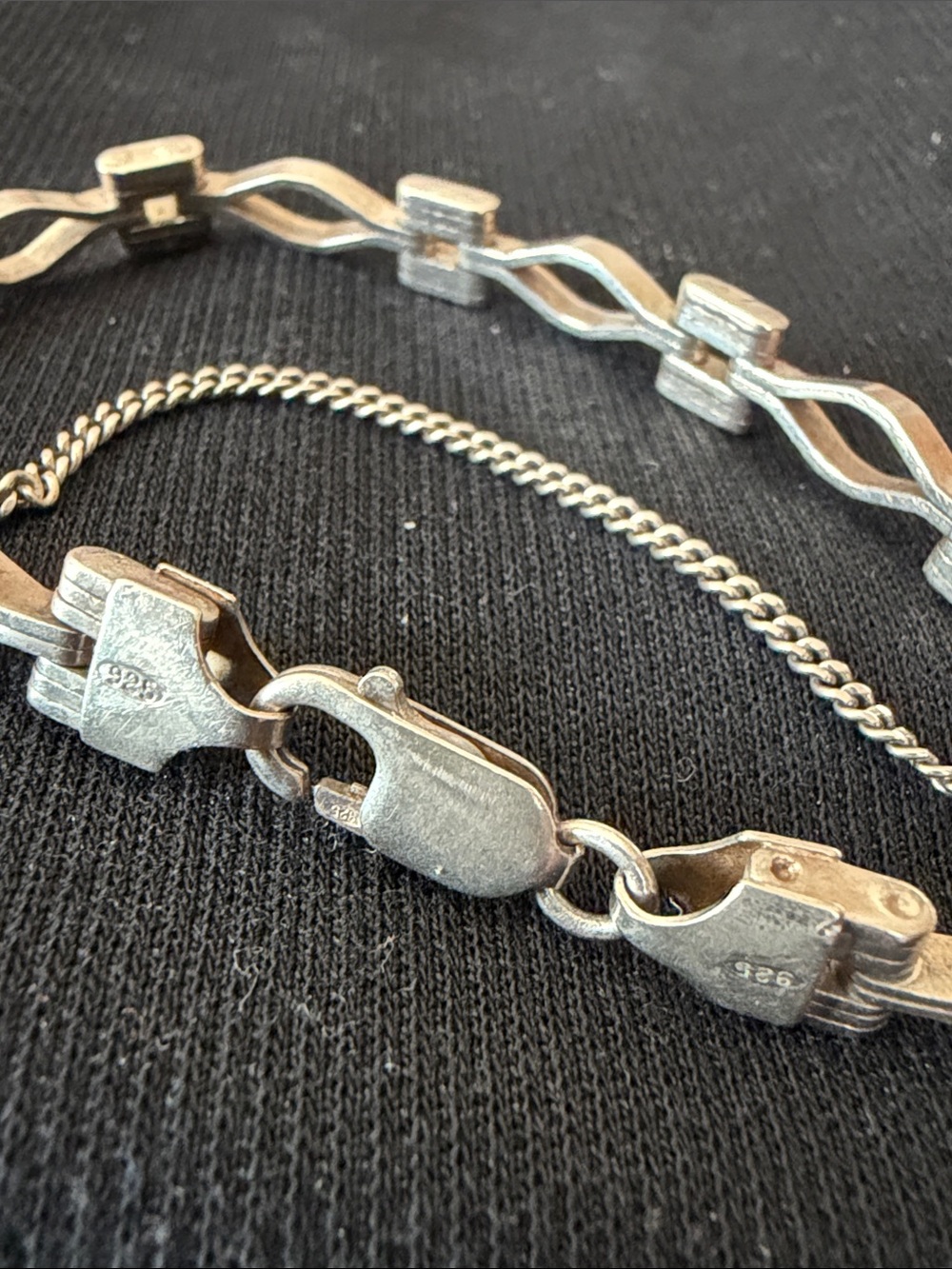 Vintage 925 sterling silver industrial link Brutalist bracelet 7.25” - Picture 3 of 6